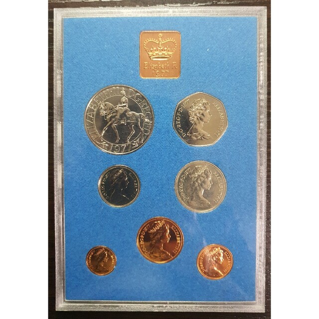 1977年 イギリス プルーフ貨幣セット シルバージュビリーコインセット