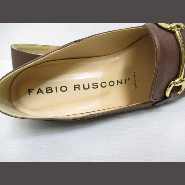 FABIO RUSCONI(ファビオルスコーニ)のファビオルスコーニ レザー ビット ローファー シューズ 37 茶 ブラウン レディースの靴/シューズ(ローファー/革靴)の商品写真