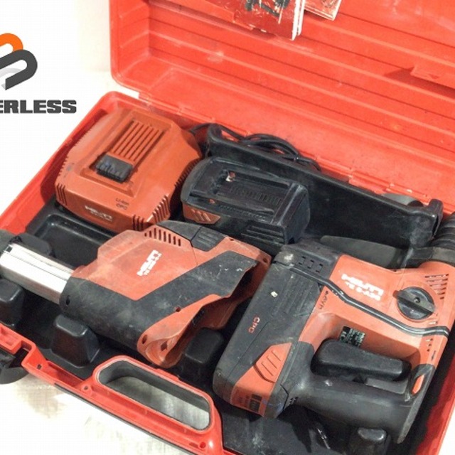 ☆中古品☆HILTI ヒルティ 36V 充電式ロータリーハンマードリル TE6-A36-AVR 集塵システム バッテリー2個(3.0Ah) 充電器  ケース付 61643 | フリマアプリ ラクマ