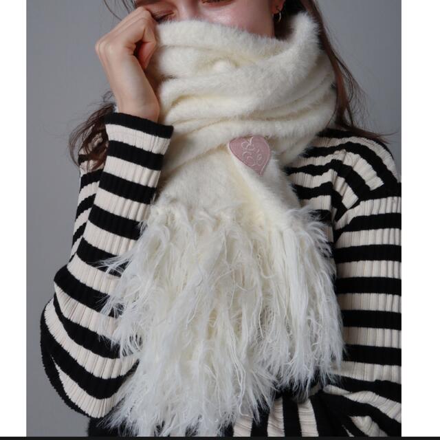 épine - épine エピヌ マフラー Éé mohair fringe mufflerの