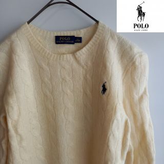 ポロラルフローレン(POLO RALPH LAUREN)のポロラルフローレン　カシミア　メリノウール　セーター　クルーネック　ケーブル編み(ニット/セーター)