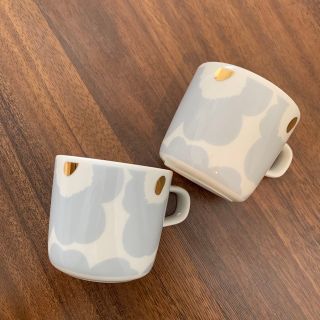 マリメッコ(marimekko)の【新品未使用2個セット】marimekkoコーヒーカップ　アイシーグレー(グラス/カップ)