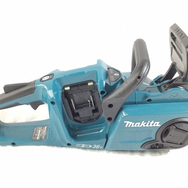 ☆未使用品☆makita マキタ 18V+18V＝36V 充電式チェンソー MUC353DPG2 バッテリー2個(6.0Ah) 2個口急速充電器付 充電式チェーンソー 61780