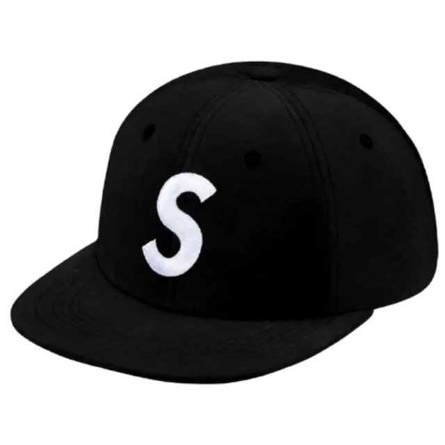 希少品 Supreme Wool S ブラック Cap 6-Panel Logo