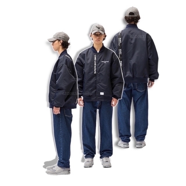 【ネイビー/L】WTAPS TEAM JACKET NYLON UT813