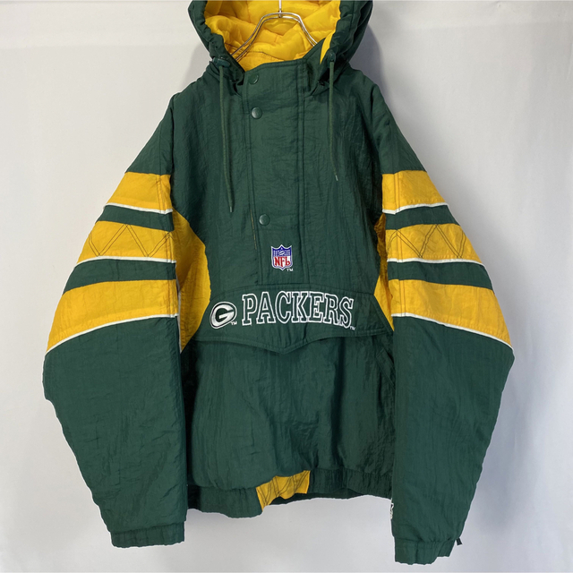 グリーンベイ　パッカーズ　ナイロンプルオーバーGreen Bay Packers80s