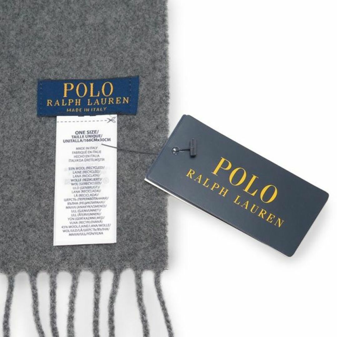 POLO RALPH LAUREN(ポロラルフローレン)のポロ ラルフ ローレン POLO RALPH LAUREN マフラー PC0476 021/CLASSIC GREY HTHR レディースのファッション小物(マフラー/ショール)の商品写真