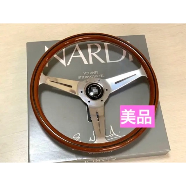 極美品【NARDI】 classic ウッドステアリング 36.5Φ【ナルディ】-