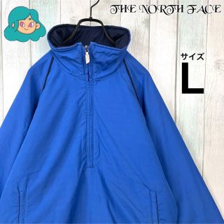 ザノースフェイス(THE NORTH FACE)のノースフェイス　ヴィンテージ　ハーフジップ　USA製　90s　希少　古着　L(ナイロンジャケット)