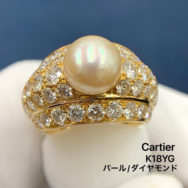 カルティエ リング ペチュニア Cartier 指輪 パール ダイヤ　 K18