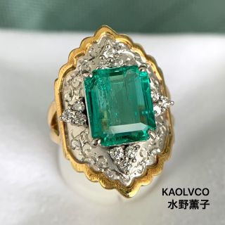 水野薫子　KAOLVCO K18YG Pt900 トルマリン　ダイヤモンド　指輪