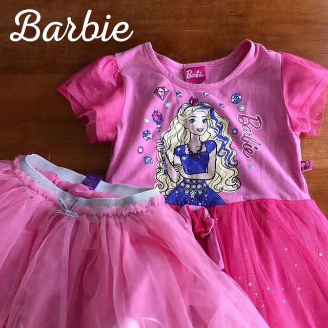 Barbie(バービー)のBarbieバービー ワンピース＆プリンセスのスカート set キッズ/ベビー/マタニティのキッズ服女の子用(90cm~)(ワンピース)の商品写真