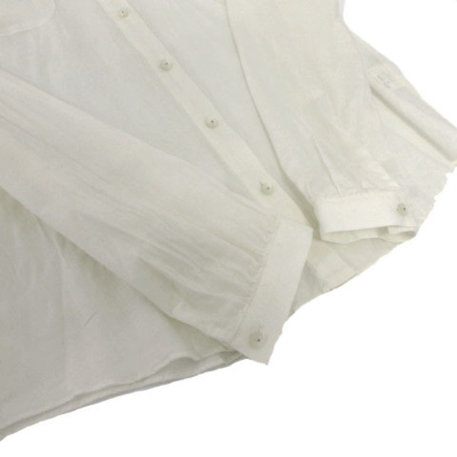 UNTITLED(アンタイトル)のUNTITLED シャツ 長袖 胸ポケット シンプル コットン混 オフ白 レディースのトップス(シャツ/ブラウス(長袖/七分))の商品写真