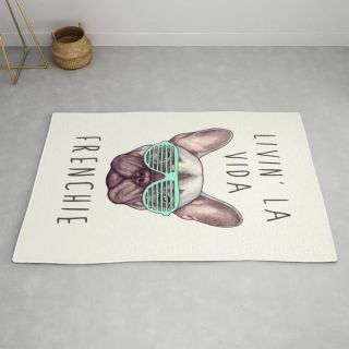 ソサエティシックス(Society6)のラグマット 約94cm × 約150cm French bulldog(ラグ)