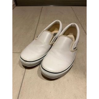 ヴァンズ(VANS)のvans オールレザー　スリッポン　26cm(スニーカー)