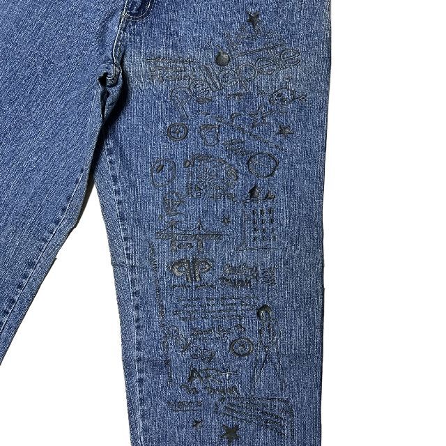 PELLE PELLE(ペレペレ)のペレペレ Baggy ブランドロゴデザイン バギー デニムパンツ W38×34 メンズのパンツ(デニム/ジーンズ)の商品写真