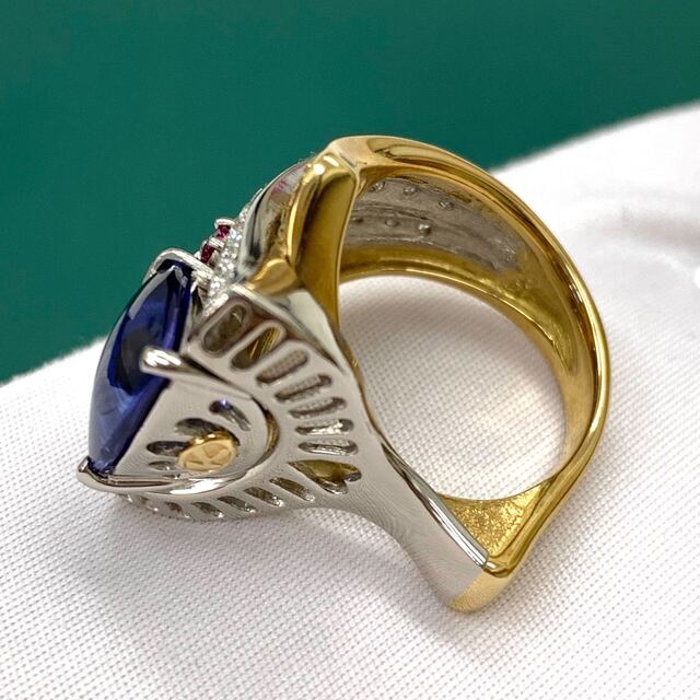 梶 光夫 リング  指輪 タンザナイト ダイヤ　ルビー  K18 Pt900 レディースのアクセサリー(リング(指輪))の商品写真