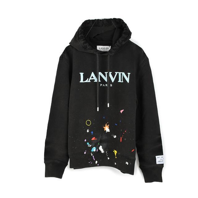 LANVIN X GALLERY DEPARTMENT ランバン×ギャラリーデプト ロゴフーディ パーカー イタリア正規品 新品 RM-TOG698-JR32-P22-S1 ウォッシュブラック