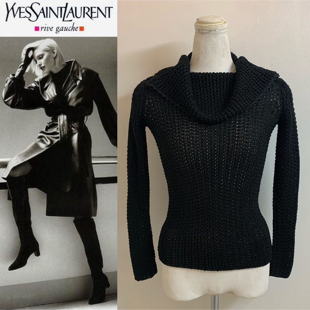 YVES SAINT LAURENT VINTAGE 本人期 デザインニットレディース