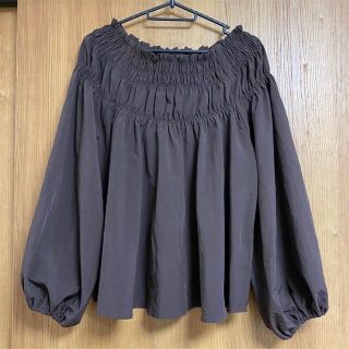 ダブルクローゼット(w closet)のwcloset ブラウン　オフショル　ダブルクローゼット　かわいい　茶色(カットソー(長袖/七分))