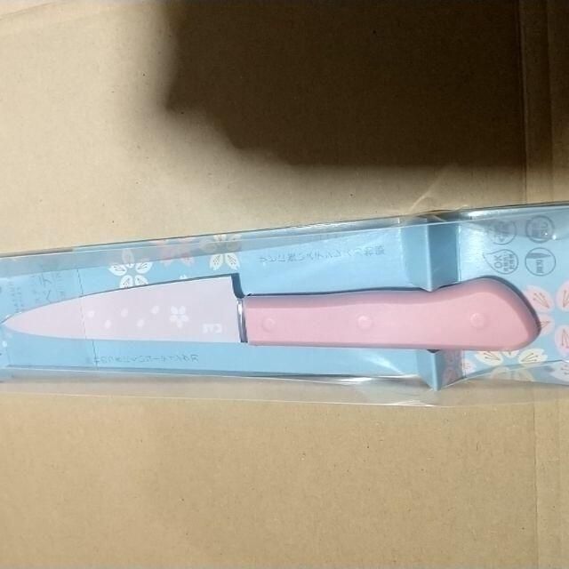 貝印(カイジルシ)の◆貝印　初はな　ペティナイフ　120mm　ピンク　桜柄 インテリア/住まい/日用品のキッチン/食器(調理道具/製菓道具)の商品写真