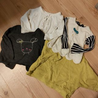 エイチアンドエム(H&M)のカーデ３枚&五分丈スウェット80cmマーキーズH&MbabyGAPUNICA(カーディガン/ボレロ)