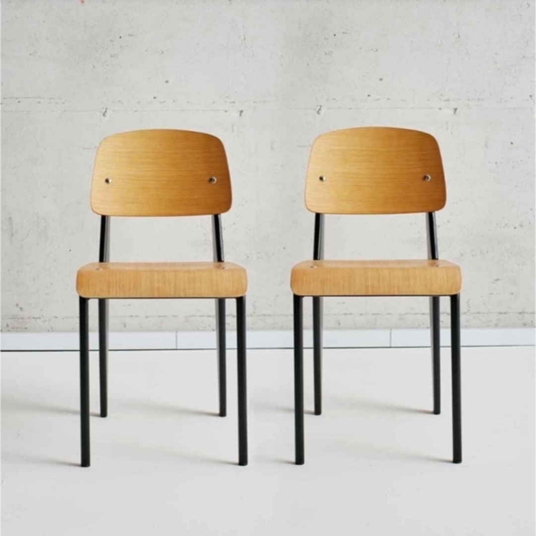 希少2脚セットJean Prouve STANDARD CHAIR リプロダクト-