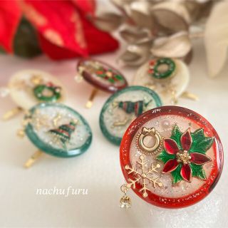 大人気♡クリスマスのわくわくポニーフック レッド(ヘアアクセサリー)