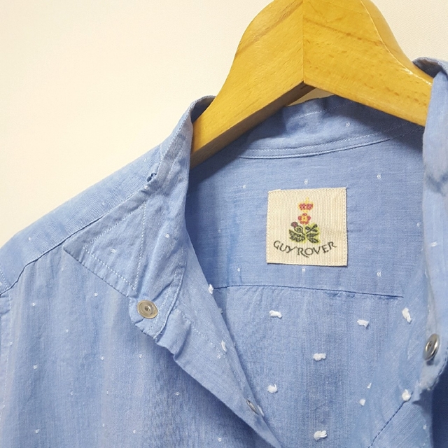 GUY ROVER(ギローバー)の★イタリア製 GUY ROVER ドット スナップボタン スタンドカラー シャツ メンズのトップス(シャツ)の商品写真