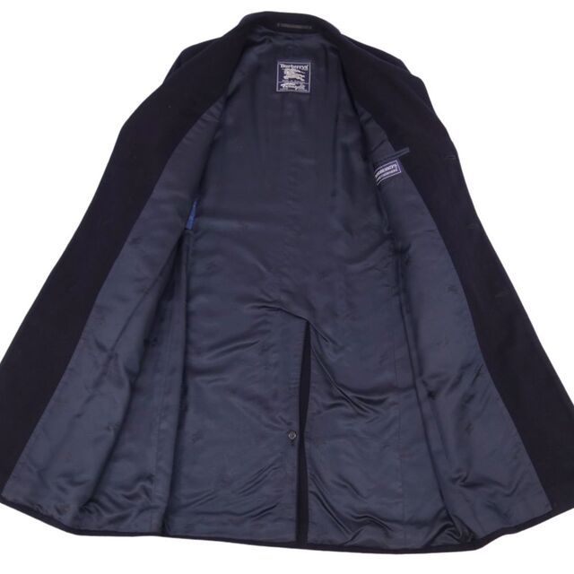 美品 Vintage バーバリー Burberrys 英国製 チェスターコート カシミヤ100% メンズ 52 ダークネイビー