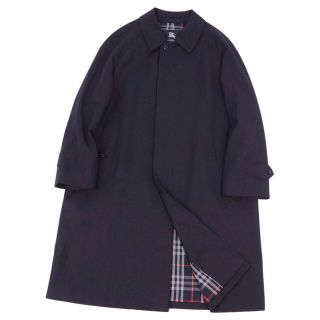 バーバリー(BURBERRY)の極美品 バーバリー ロンドン BURBERRY LONDON コート ステンカラーコート バルマカーンコート ウール アウター メンズ 92-170-5(M相当) ダークネイビー(ステンカラーコート)