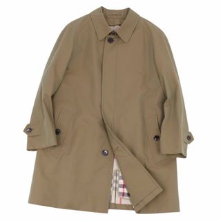 バーバリー(BURBERRY)の美品 バーバリー ロンドン BURBERRY LONDON コート ライナー付き ステンカラーコート バルマカーンコート コットン100％ アウター メンズ LL カーキ(ステンカラーコート)