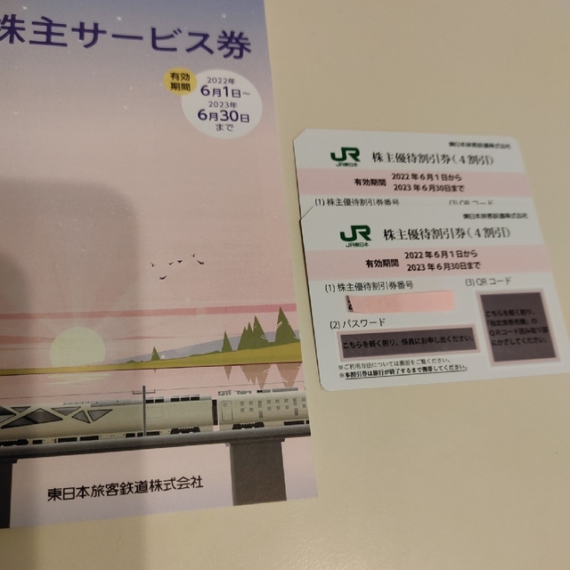 JR東日本旅客鉄道 株主優待優待割引券2枚