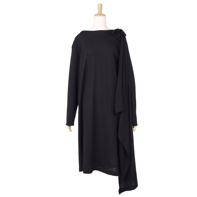 美品 メゾンマルジェラ Maison Margiela 1 ワンピース ニット ウール ラップワンピース ドレス アシンメトリー レディース L ブラック | フリマアプリ ラクマ 新品タグ付き メゾンマルジェラ スリーブレス ウール ドレス ワンピース