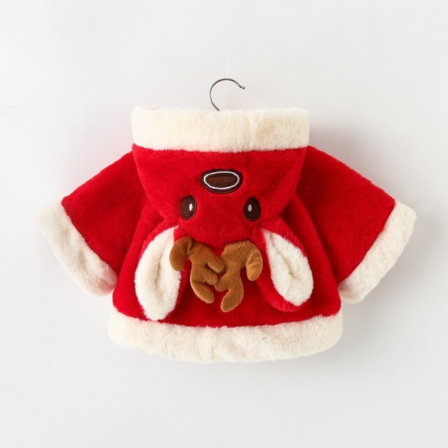 クリスマス衣装♥️コスチューム サンタコスプレ 赤ちゃん ベビーキッズp52赤 キッズ/ベビー/マタニティのベビー服(~85cm)(ジャケット/コート)の商品写真