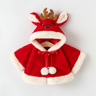 クリスマス衣装♥️コスチューム サンタコスプレ 赤ちゃん ベビーキッズp52赤(ジャケット/コート)