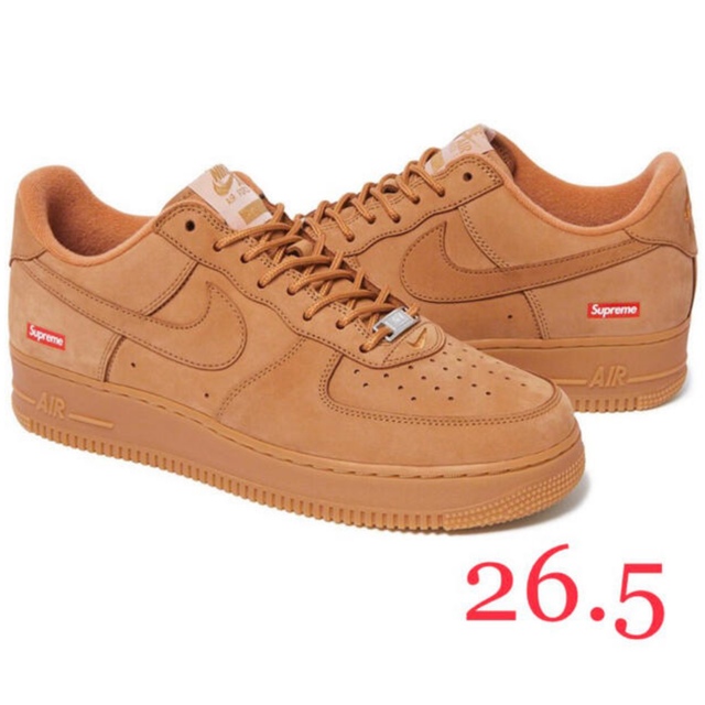 靴/シューズ26.5 Supreme Nike Air Force 1 Low WHEAT