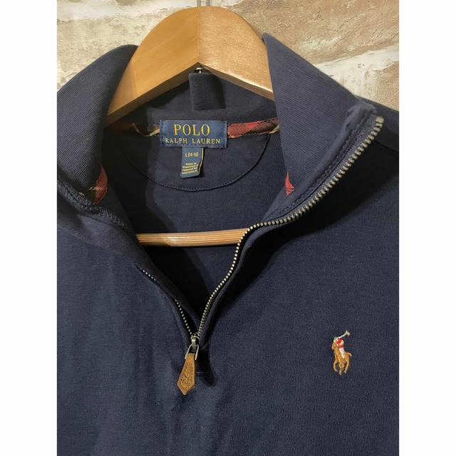 POLO RALPH LAUREN(ポロラルフローレン)のラルフローレン  ハーフジップインターロックプルオーバー　男の子160サイズ　 キッズ/ベビー/マタニティのキッズ服男の子用(90cm~)(ジャケット/上着)の商品写真