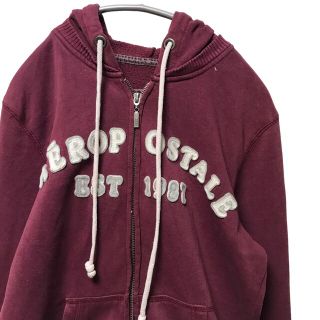 アバクロンビーアンドフィッチ(Abercrombie&Fitch)の【希少】アバクロンビー&フィッチ スウェット パーカー M ワインレッド 古着(パーカー)