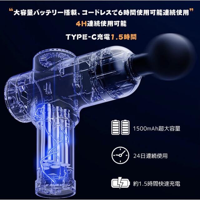 国産品 筋膜ガン 筋膜リリースガン ミニ 軽量ガン 5段階振動強力振動