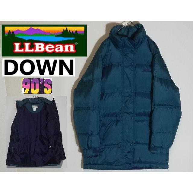 L.L.Bean(エルエルビーン)の260 90年代 L.L.BEAN 筆記体ロゴ ダウンジャケット レディースのジャケット/アウター(ダウンジャケット)の商品写真