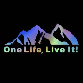 アウトドア　OneLife Livelt 　キャンプ　ステッカー1枚レーザ(ステッカー)