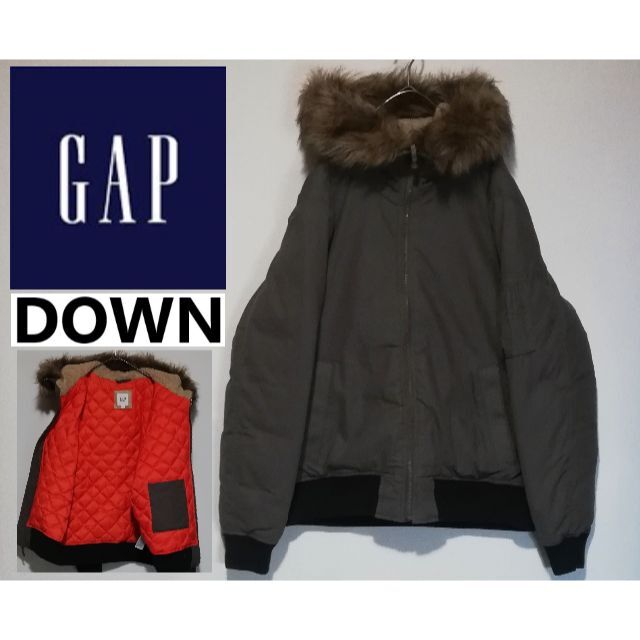 GAP(ギャップ)の263 GAP L ダウンジャケット MA-1 N-2B ボンバージャケット メンズのジャケット/アウター(ダウンジャケット)の商品写真