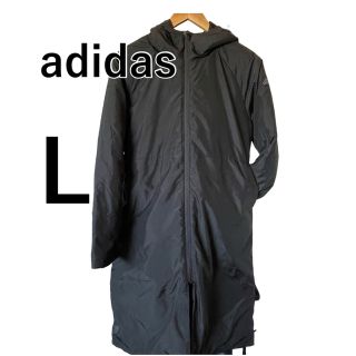 アディダス(adidas)のadidas★アディダス ベンチコート● 肩・背中ロゴ●アウトドア●Lサイズ(ダウンジャケット)