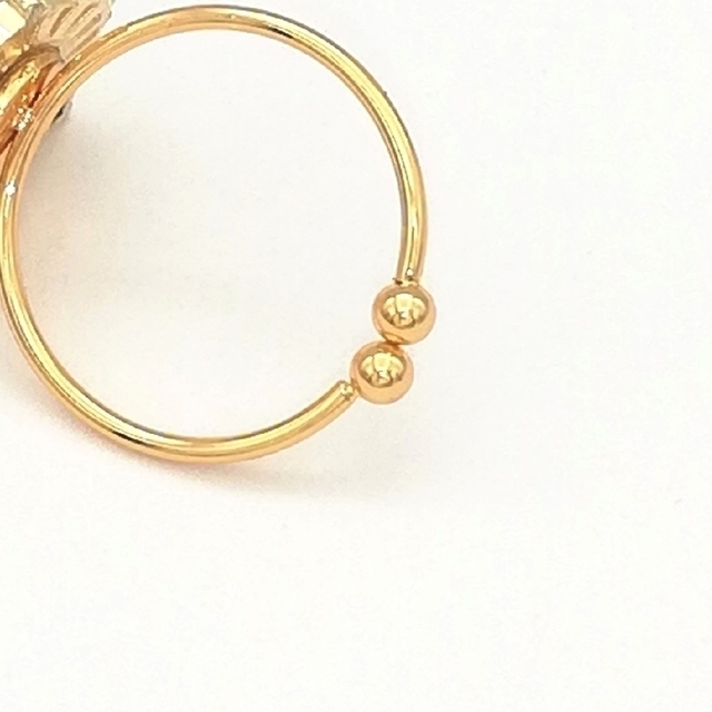 ジルコニア フラワー  ゴールド リング  指輪 ハンドメイドのアクセサリー(リング)の商品写真