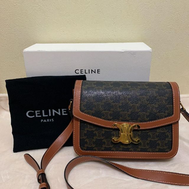 在庫限り】 celine - CELINE トリオンフショルダーバッグ ミディアム