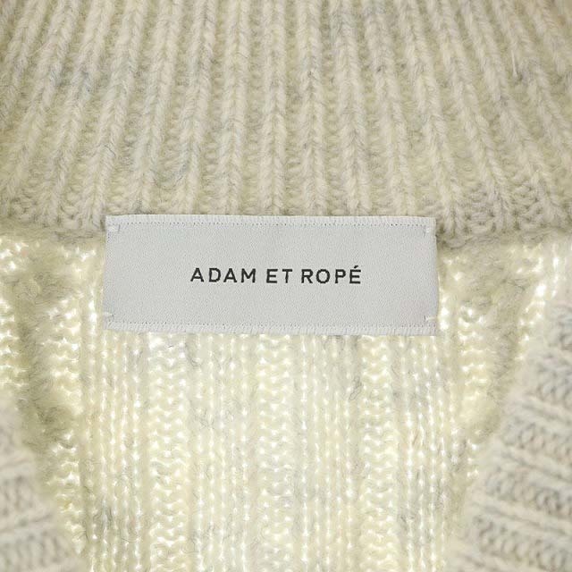 Adam et Rope'(アダムエロぺ)のアダムエロペ リサイクルウールZIPカーディガン ニット Vネック 長袖 レディースのトップス(カーディガン)の商品写真