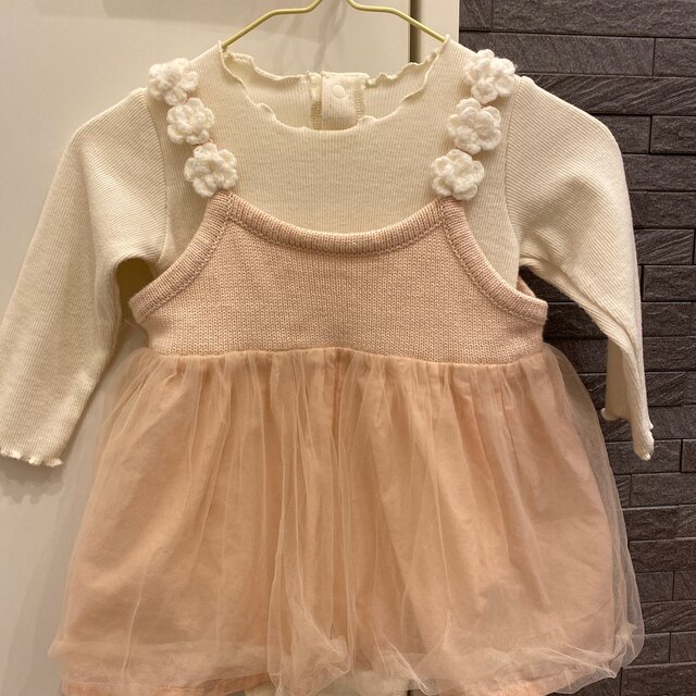 petit main(プティマイン)の【petit main】キャミワンピースセット サイズ80 キッズ/ベビー/マタニティのベビー服(~85cm)(ワンピース)の商品写真