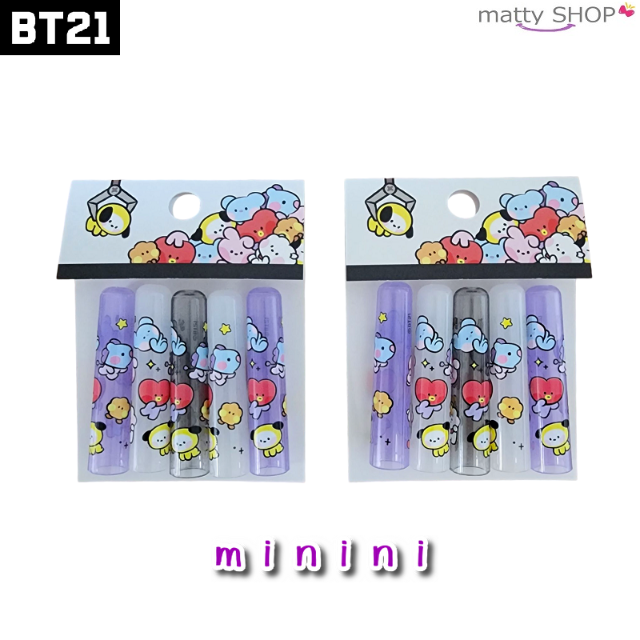 BT21(ビーティーイシビル)のBT21 鉛筆キャップ ２袋セット 計10個 minini エンタメ/ホビーのアート用品(鉛筆)の商品写真