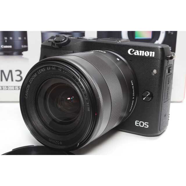❤️Wi-Fi内蔵&自撮り❤️Canon EOS M3 レンズキット ブラック